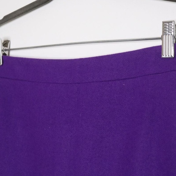 J. Crew “The Pencil Skirt” Wool Purple Size 2 - Picture 6 of 11